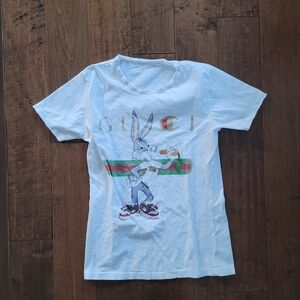 White Graphic T-Shirt Bunny Bugs